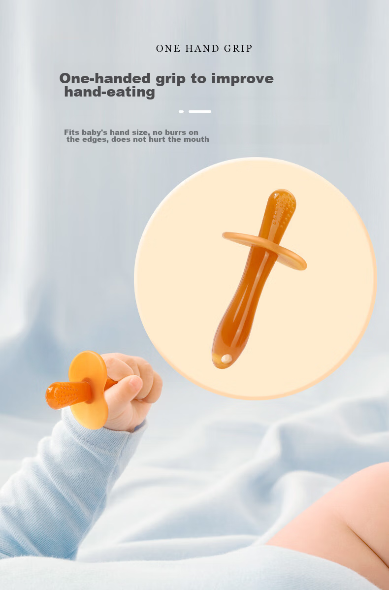 COOKSS Baby Teether, Infant Teething Toy Stick, Comforting Chew Toy, Nano Silver Silicone Chewy, Boiled Water Resistant, Anti-Biting Hand Protection Device 7