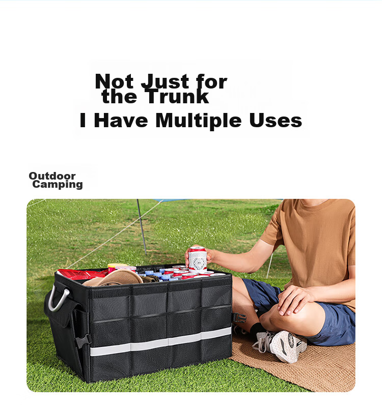 Outekaile Car Trunk Storage Box, Vehicle Organizer Container, Foldable Storage Box for Car Use, Automotive Accessories 16