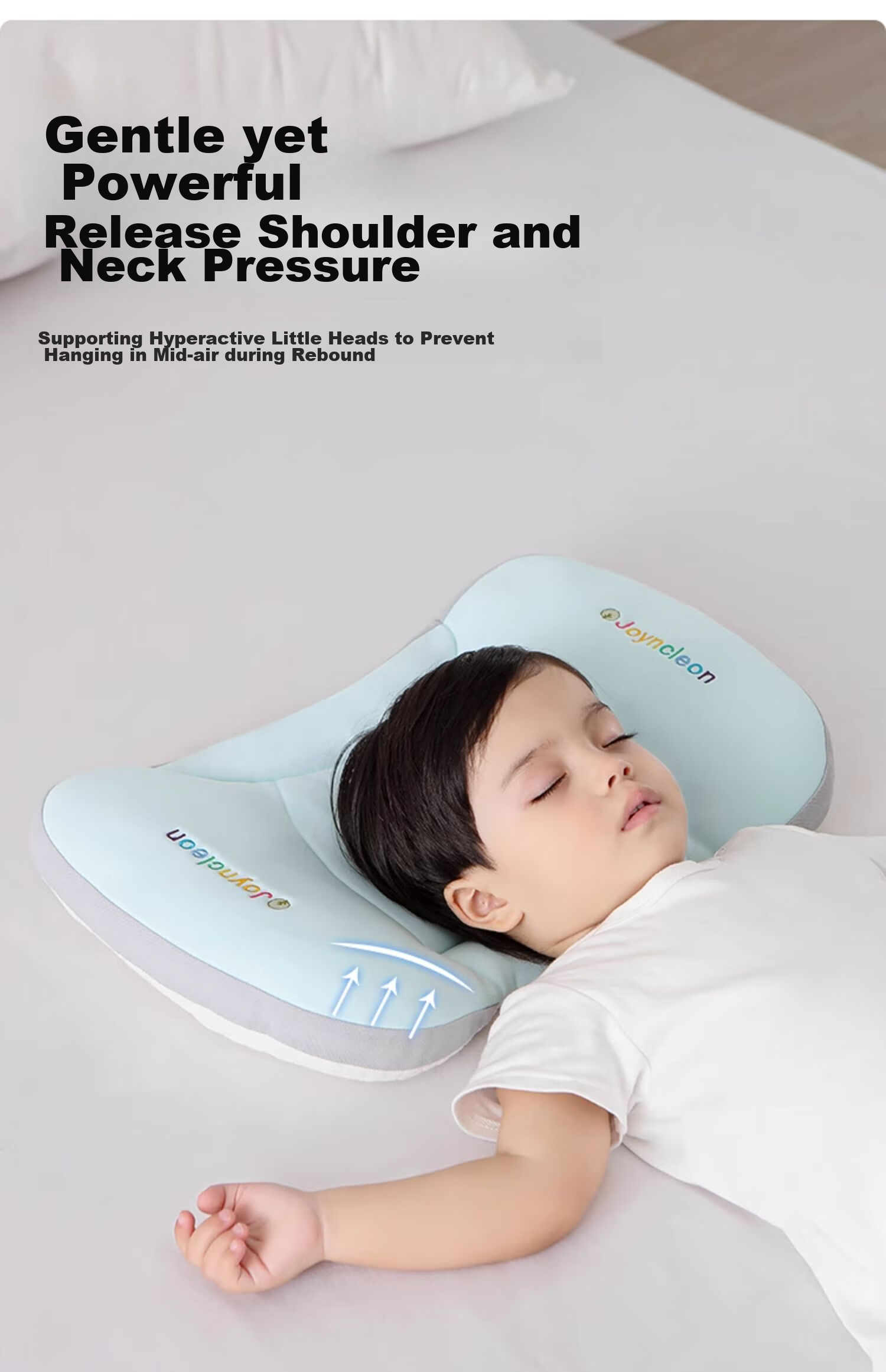 JOYNCLEON Baby Pillow Zoned Neck Support Pillow for Children 6 Months+ 1-3 Years Green jzt198355 22