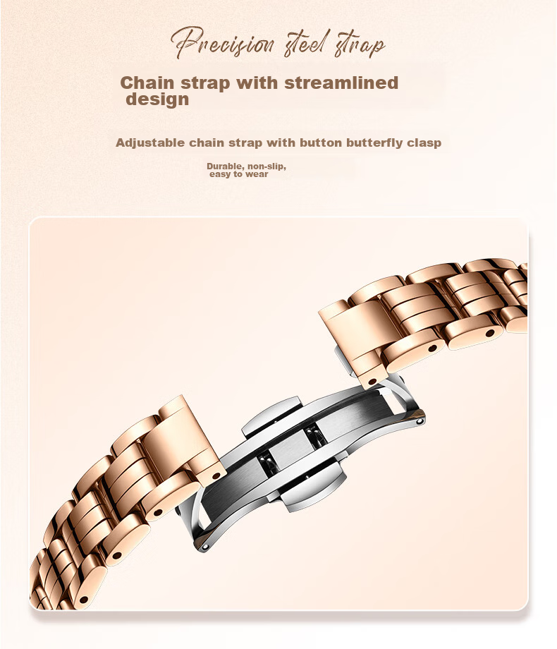 MARK FAIRWHALE Small Petal Watch for Women with Diamond-Inlaid Mother-Of Dial, Quality Waterproof Chinese Watch, Birthday Gift for Girlfriend 3640 12