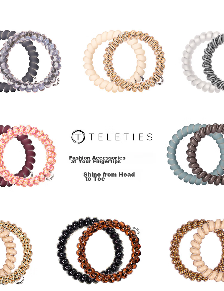 TELETIES American Imported Telephone Cord Organizer, Teli Ring, TT Ring, Cord Wrap, Birthday Gift for Women, Classic Black M 2