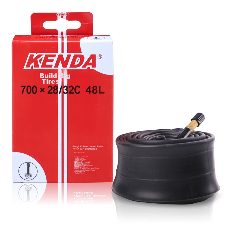 Велосипедная камера KENDA Jian Da 700X28c/32c, для шоссейных велосипедов, тонкая, с бутилкаучуком, с ниппелем American Valve (Schrader), черная