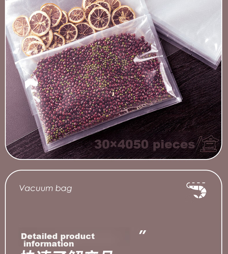 Deli Vacuum Sealing Machine, Food Preservation Packaging Machine for Home And Commercial Use, with Food Vacuum Sealing Bags, Safe Food Grade Material, 30*40CM/50 Pieces, Upgraded Version 14917 2