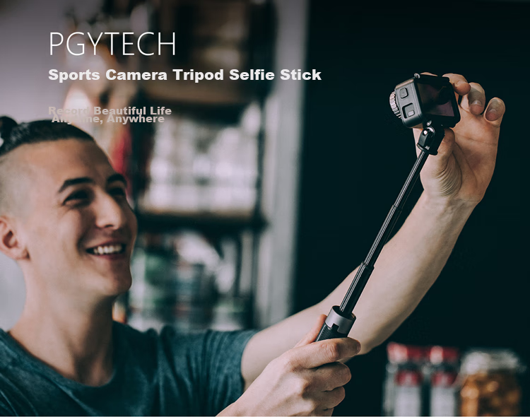PGYTECH Tripod Selfie Stick for Osmo Action5pro/4/Photo Stand Extension Pole for GoPro11 Hero10/9 Pocket2 Action Camera Accessory Desktop Tripod 2