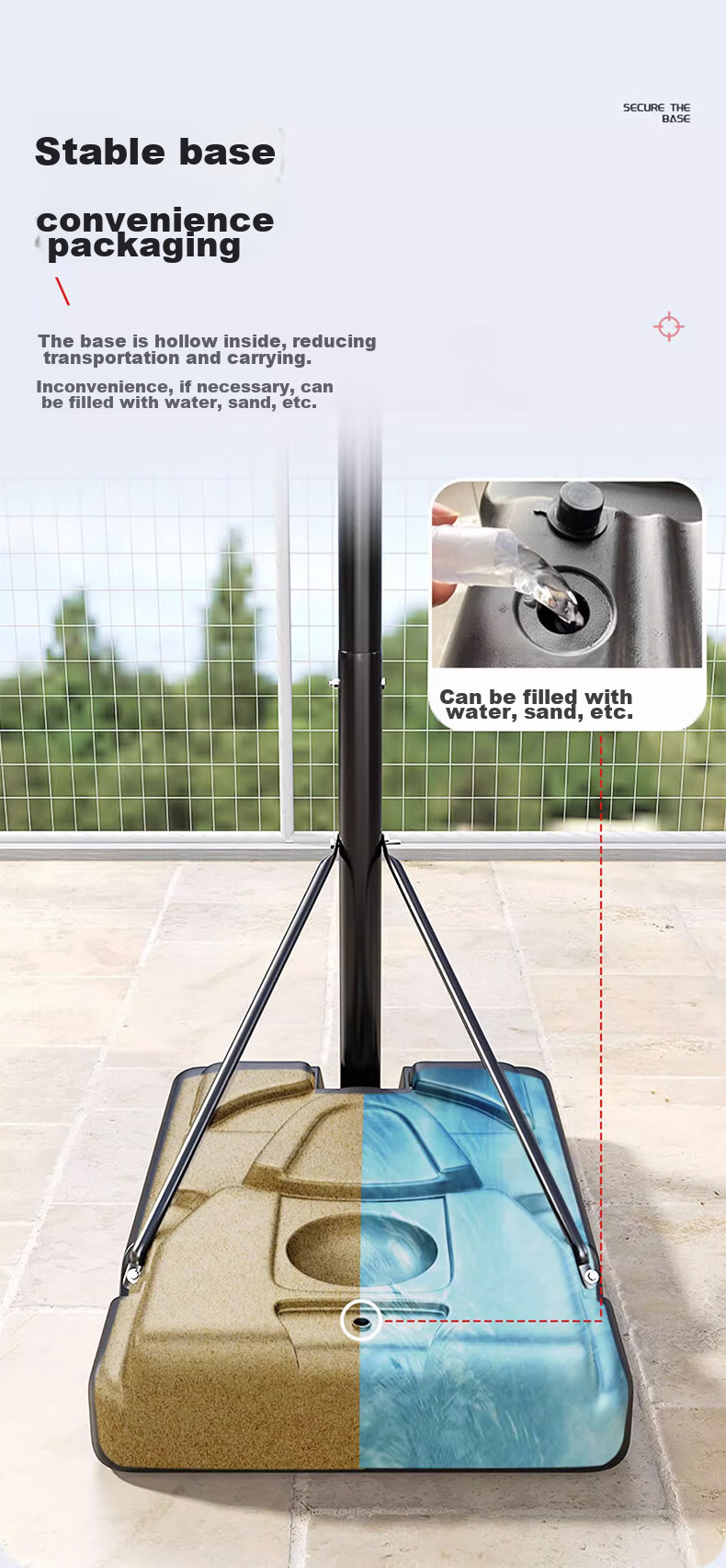 JEEANLEAN Youth And Adult Mobile Adjustable Basketball Hoop, Indoor Basketball Rim for Childre 6