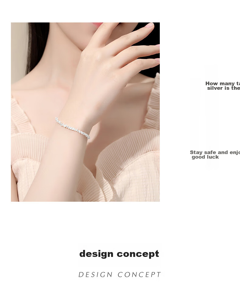 MANHE S999 Sterling Silver Bracelet for Women, 2026 New Style Beaded Bracelet Jewelry, Birthday Gift for Wife Or Girlfriend 2