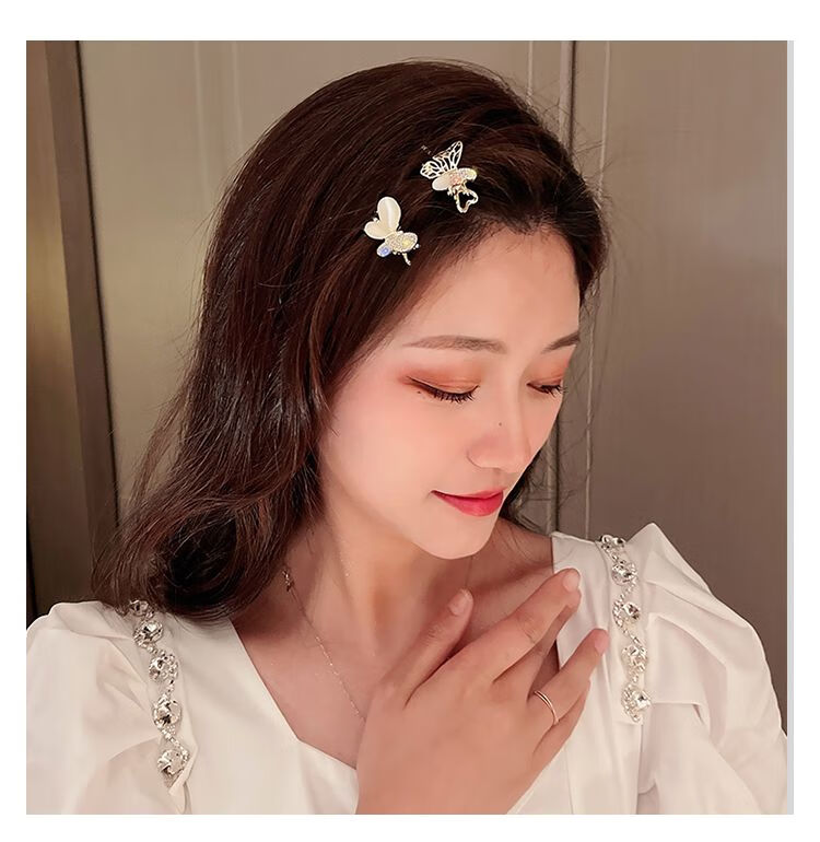 Gunai Sweet Side Bangs Clip, Hairpin, Barrette, Flyaway Hair Clip, Hair Accessory, New Year Gift for Women, Present for Girlfriend, Fashionable 11