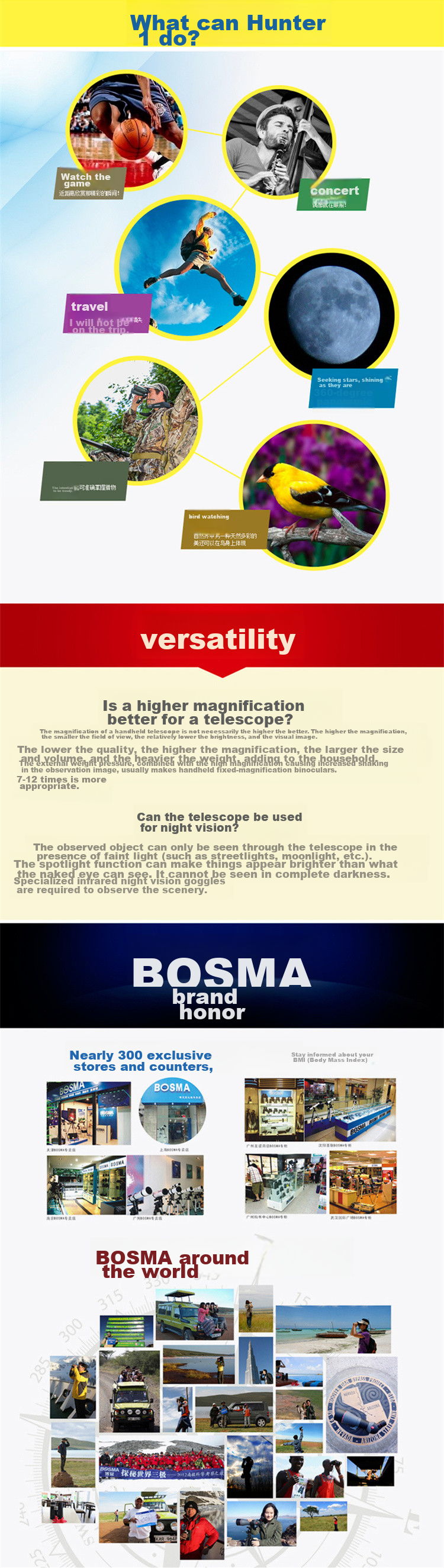 BOSMA Surfing 10X25 Binoculars, Compact And Portable, Essential for Travel And Concerts, Holiday Gift 14