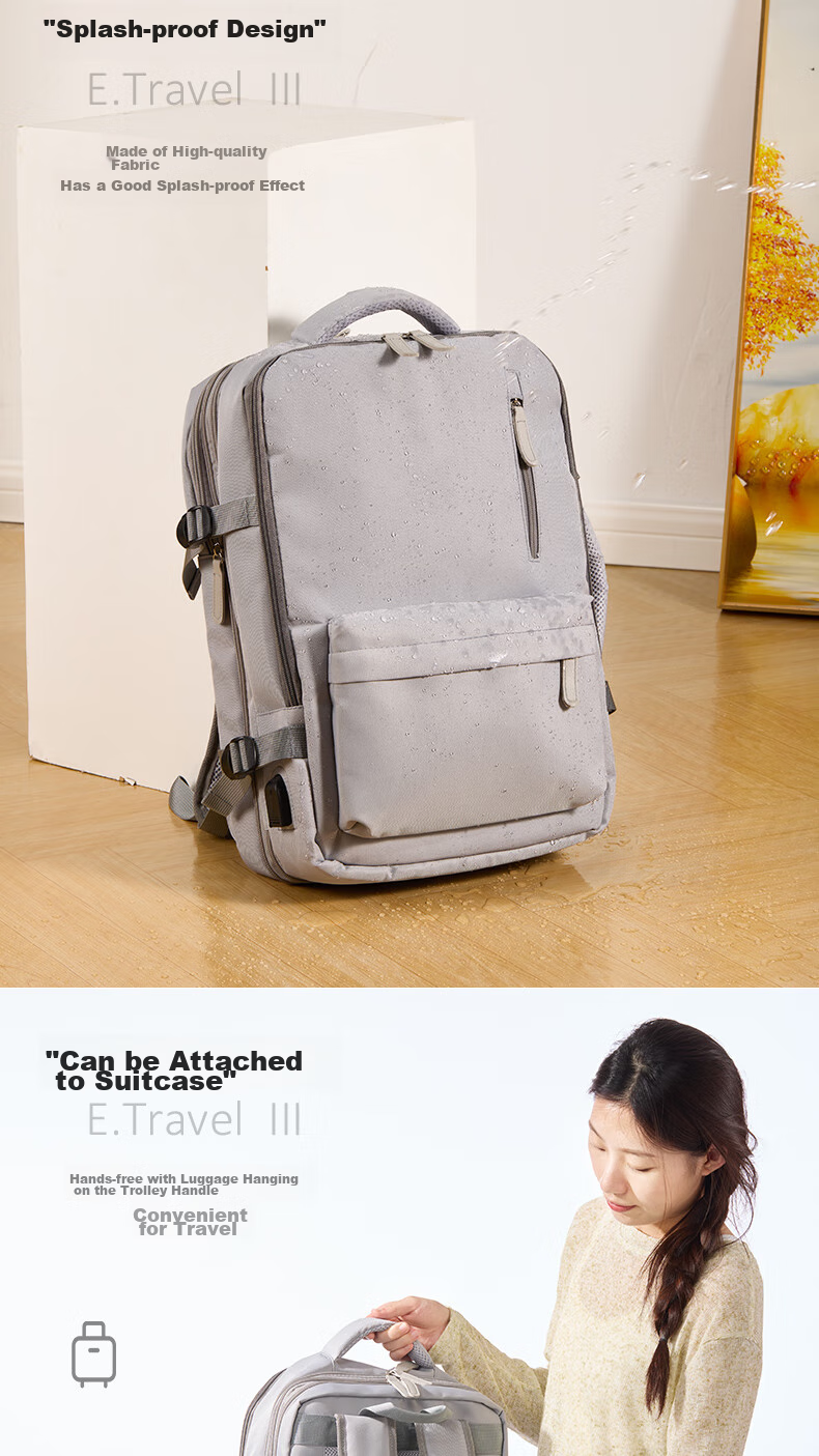 Etravel Backpack, Business Travel Laptop Bag, Large Capacity School Bag for College Students, Black 9