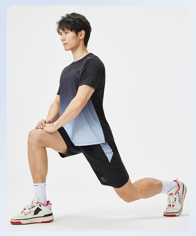 VICTORIATOURIST Sports Set for Men And Women, Indoor Fitness Wear, Quick-Dry Short-Sleeve T-Shirt, Badminton And Basketball Training Shorts, Running Gear 19