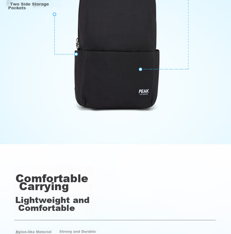 PEAK Sports Backpack for Men, Commuter Lightweight Small Bag, Water-Resistant Outdoor Travel Portable Small Backpack DB143120 9