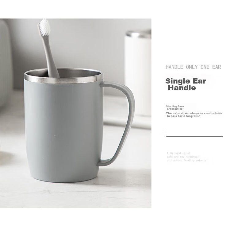 Daisy Leaf 304 Stainless Steel Wedding Couple Light Luxury High-Value Antibacterial Toothbrush Cup Mouthwash Cup Toothbrush Holder Red 6