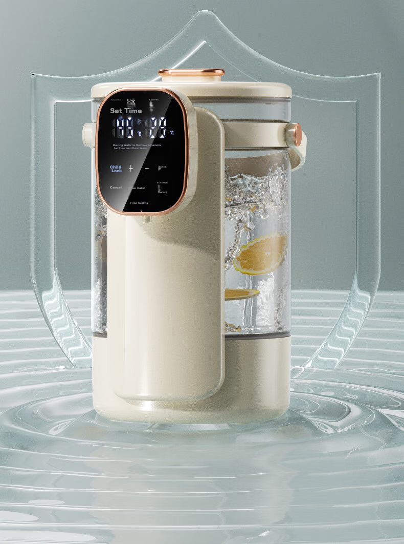 CHIGO Electric Thermos Water Boiler Multi-Temperature Household Desktop Small Drinking Water Heater 3L Large Capacity Glass Kettle RC-K30A 20