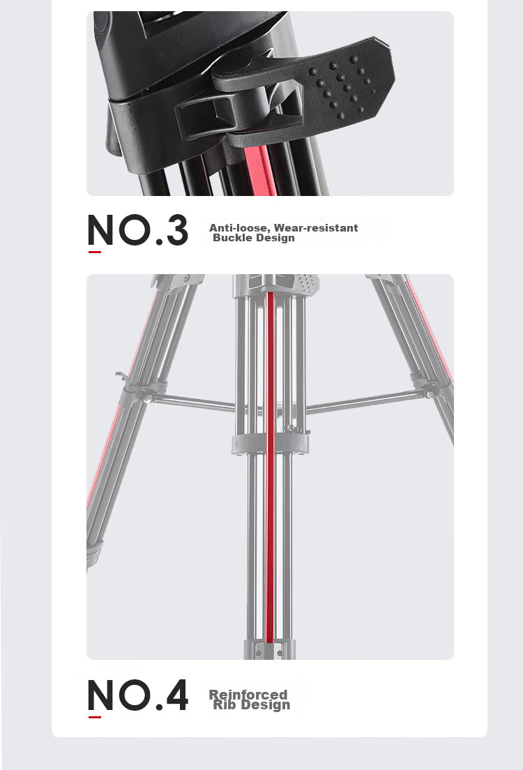 Milibo MTT615A Camera Lightweight Aluminum Alloy Tripod, Portable Photography Tripod for Mirrorless And DSLR Cameras, Bird Photography Camera Stand with Hydraulic Pan Head Kit 3