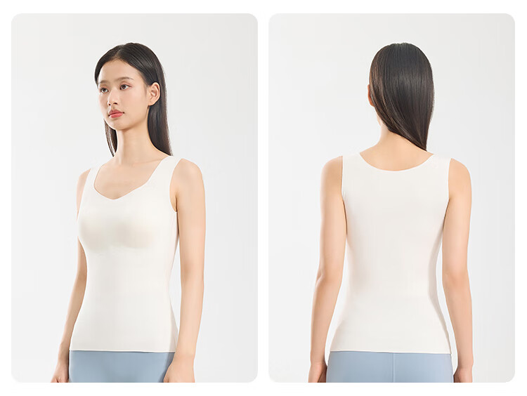 JD Jingzao Summer 100% Wool Base Vest Women Fine Merino Wool Sleeveless Top Tranquil Black XL 14
