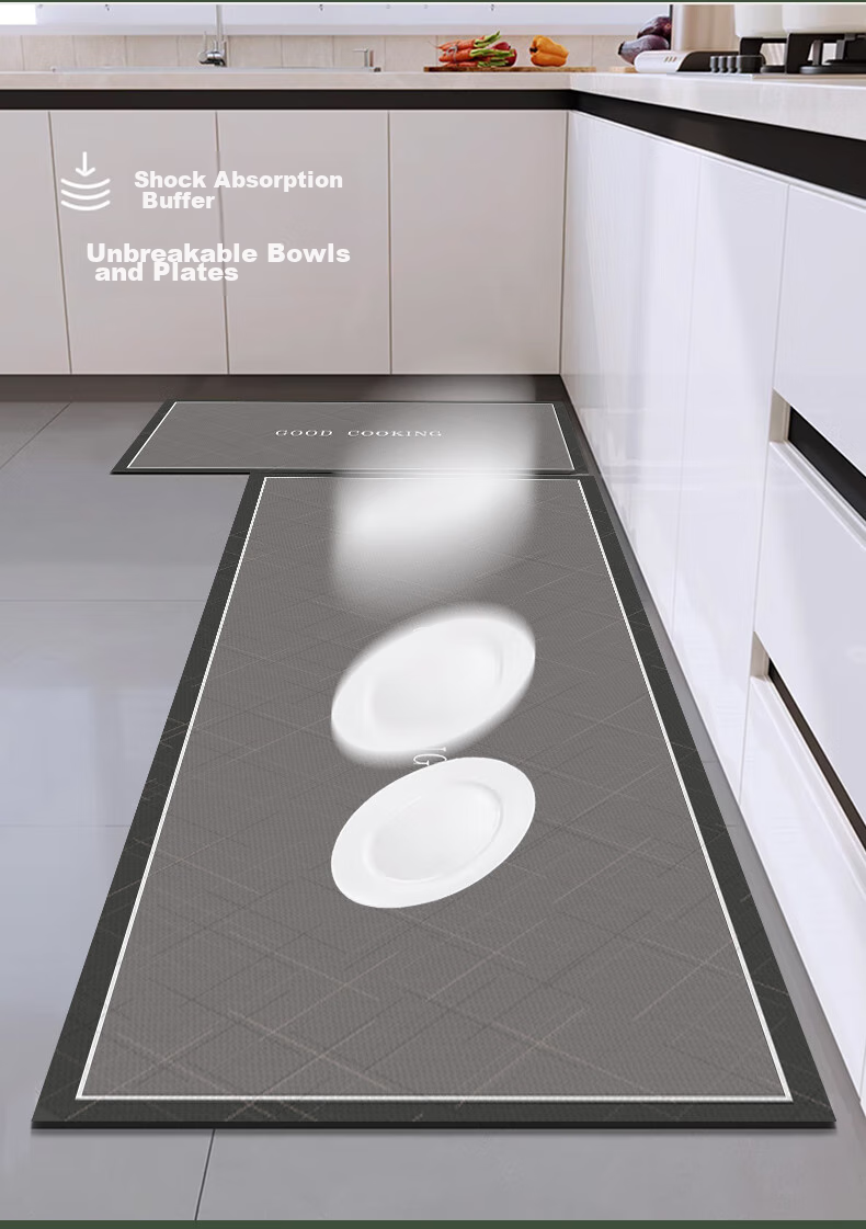 Zunchao Kitchen Floor Mat, Absorbent, Oil-Resistant, Waterproof, Non-Slip, Wipeable, Washable, Dirt-Resistant Mat 14