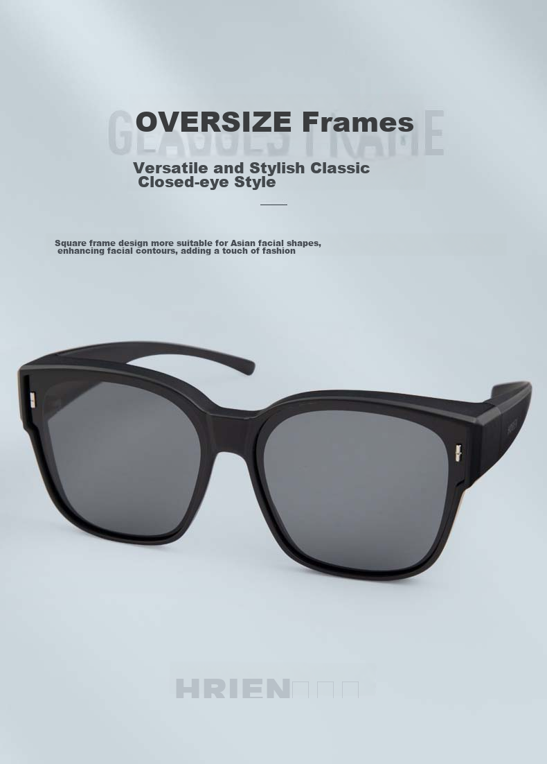 HORIEN Sunglasses Clip-On for Nearsighted Glasses, Driving, Cycling, Polarized UV Protection Sun Visor for Men And Wome 5