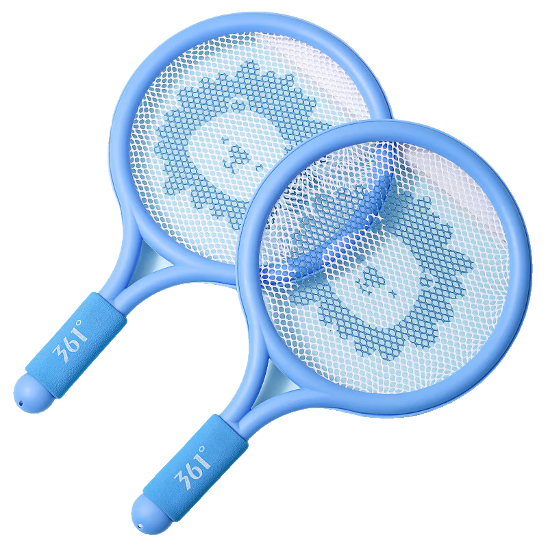 361° Children's Badminton Racket Toy, Outdoor Sports Tennis Racket, Children's Day Gift for Boys And Girls, 2 Rackets + 4 Balls, Blue