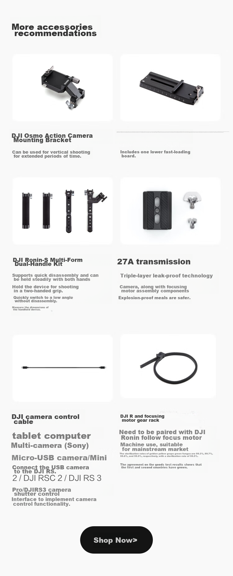 DJI RS Follow Focus Motor Gear, DJI RS 5/DJI RS 4 Pro/DJI RS 4/DJI RS 3/DJI RS 3 Pro Accessories 2