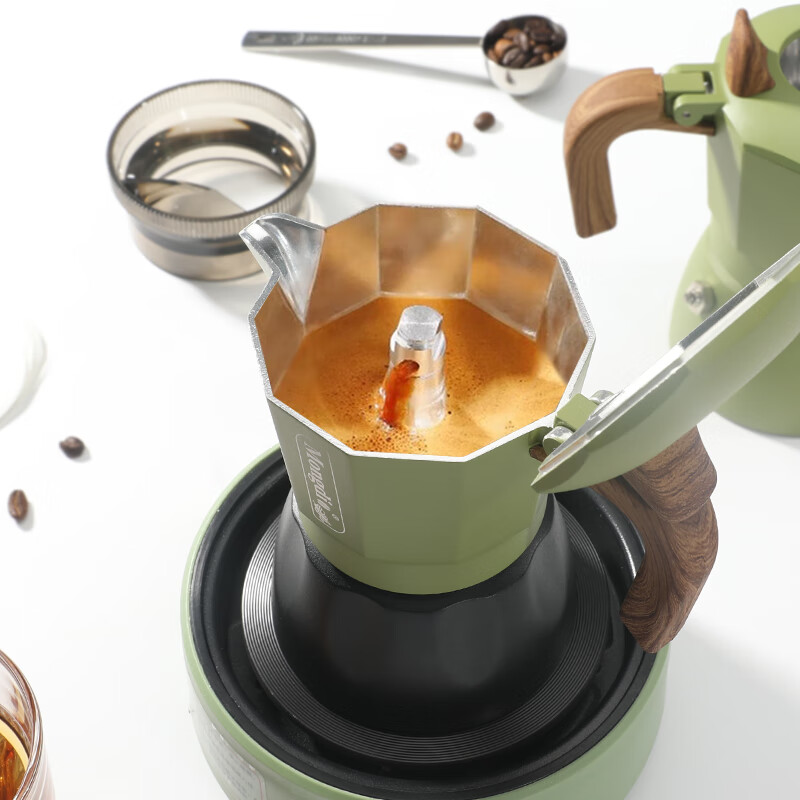 Mongdio Double Valve Moka Pot Gift Set, Third Generation Moka Pot, Italian Espresso Extraction Brewing Coffee Pot, Holiday Gift