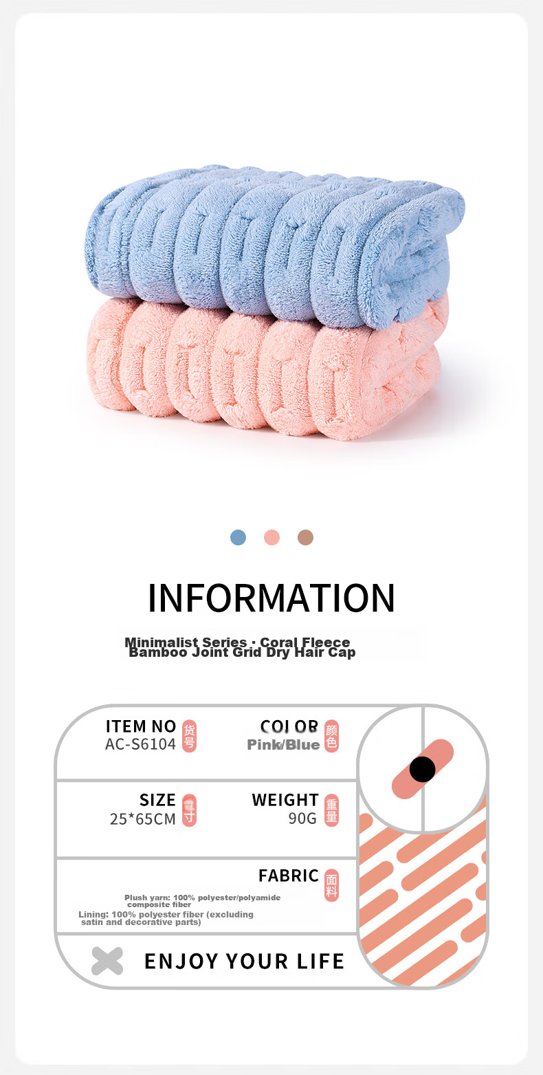 MINISO Hair Drying Cap, 5A Antibacterial, Absorbent, Quick-Drying, Hair Towel, Head Wrap, Shower Cap, Hair Drying Towel, Blue 4