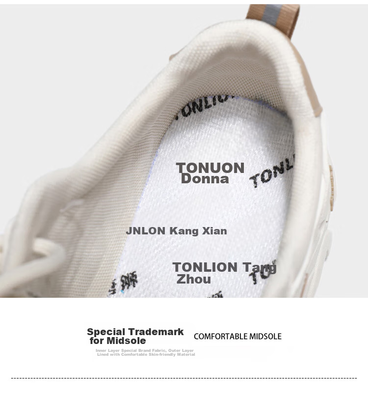 TonLion Women's Shoes, Summer Thick-Soled Dad Shoes, Korean-Style Women's Footwear, Female Student Sports White Sneakers 14