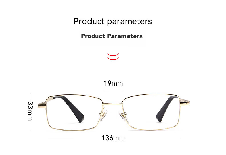 Xiyanghong Reading Glasses for Men, High Definition Anti-Blue Light Full Frame Durable Stylish High-End Reading Glasses E9106 Gold 150 Degrees 11