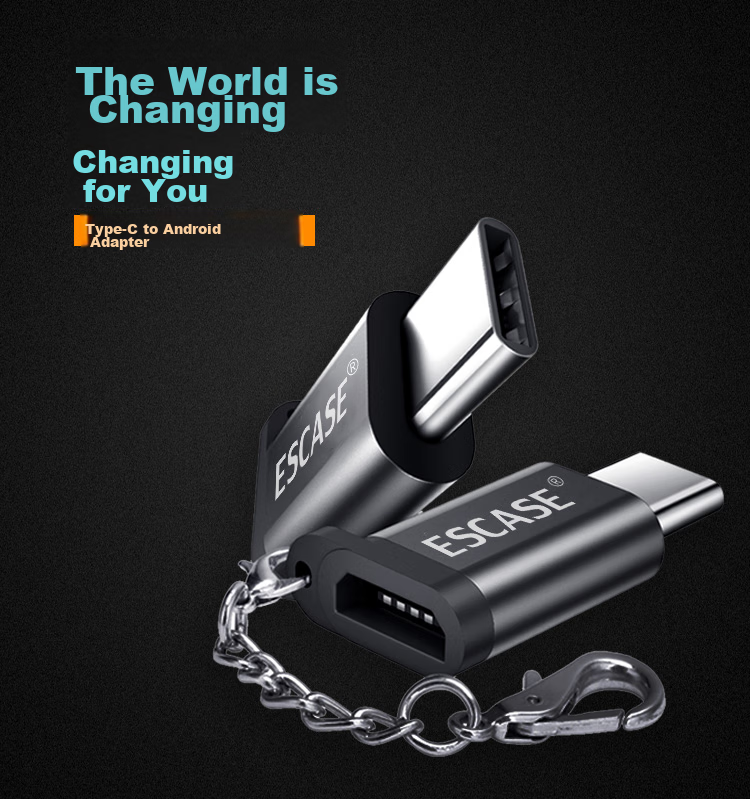 ESCASE Android to Apple Adapter Micro USB to Lightning Data Cable for IPhone 15/13/14/Pad Fast Charging Essential for Business Trips 1