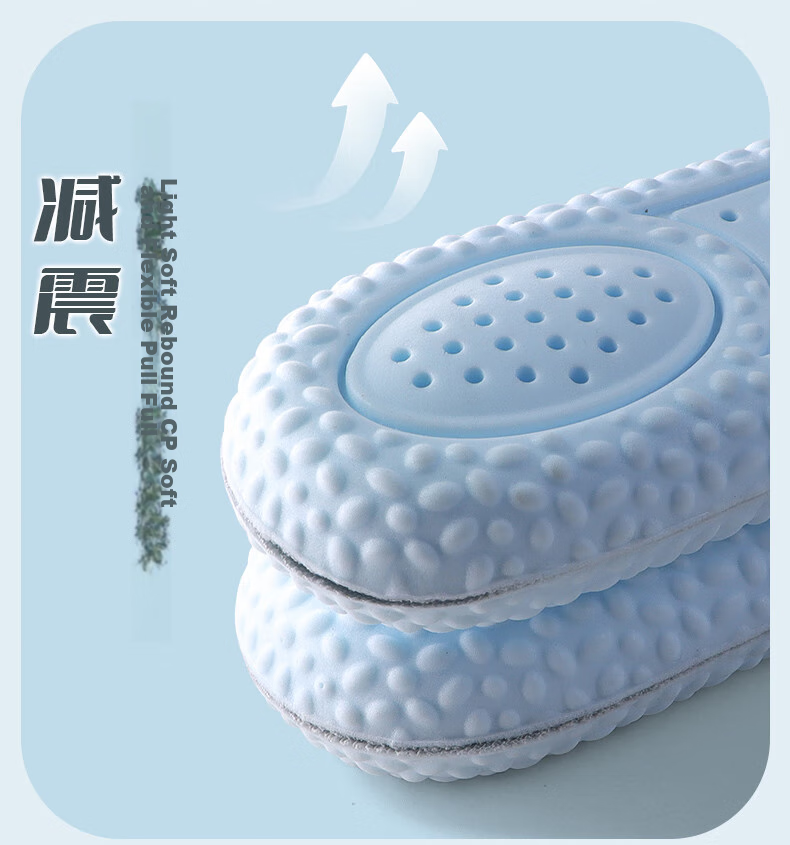 Buyun [4 Pairs] Insoles for Men, Sweat-Absorbing, Odor-Eliminating, Breathable, Soft And Elastic, Essential for Sports And Military Training, Anti-Pain Insoles, Gray And Blue 9