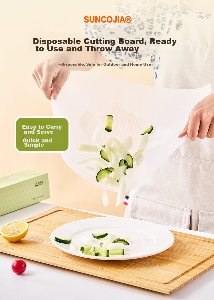 Suncojia Disposable Cutting Board, Antibacterial Chopping Block Mat, Outdoor Food Board, Picnic Board, Antibacterial Transparent Style, 300*24cm 6