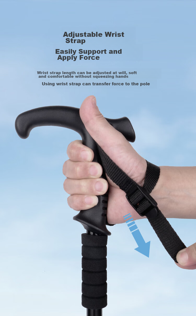 JD Original Aluminum Alloy Elderly Walking Stick, Four-Legged Cane, Stable Non-Slip Walking Stick for Seniors, Lightweight And Portable 4