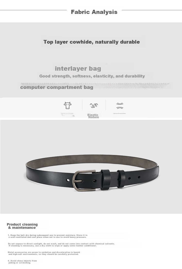 RED DRAGONFLY Leather Women's Casual Versatile Belt with Pin Buckle, No Drilling Required, Birthday Gift for Girlfriend Or Wife, Comes with Gift Box 6
