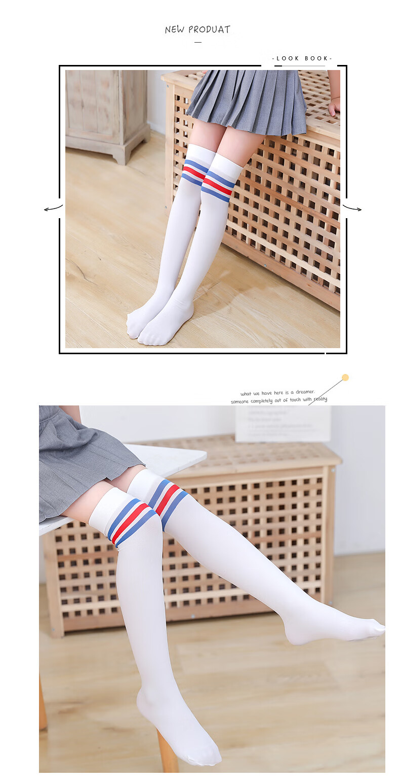 LangSha Children's Socks, Girls' Long Cotton Socks, Boys' Soccer Socks, Student Socks for All Seasons, Calf-Length Socks, 4 Pairs Per Pack 9
