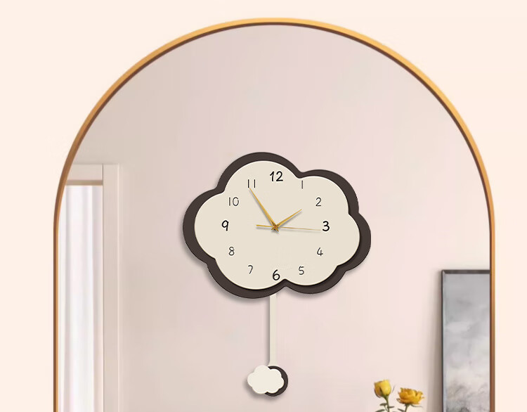 Yihuan Yu No-Drill Creative Wall Clock Living Room Clock Painting 2025 New Internet Celebrity Decorative Home Dining Room Wall Clock Wall Art 16