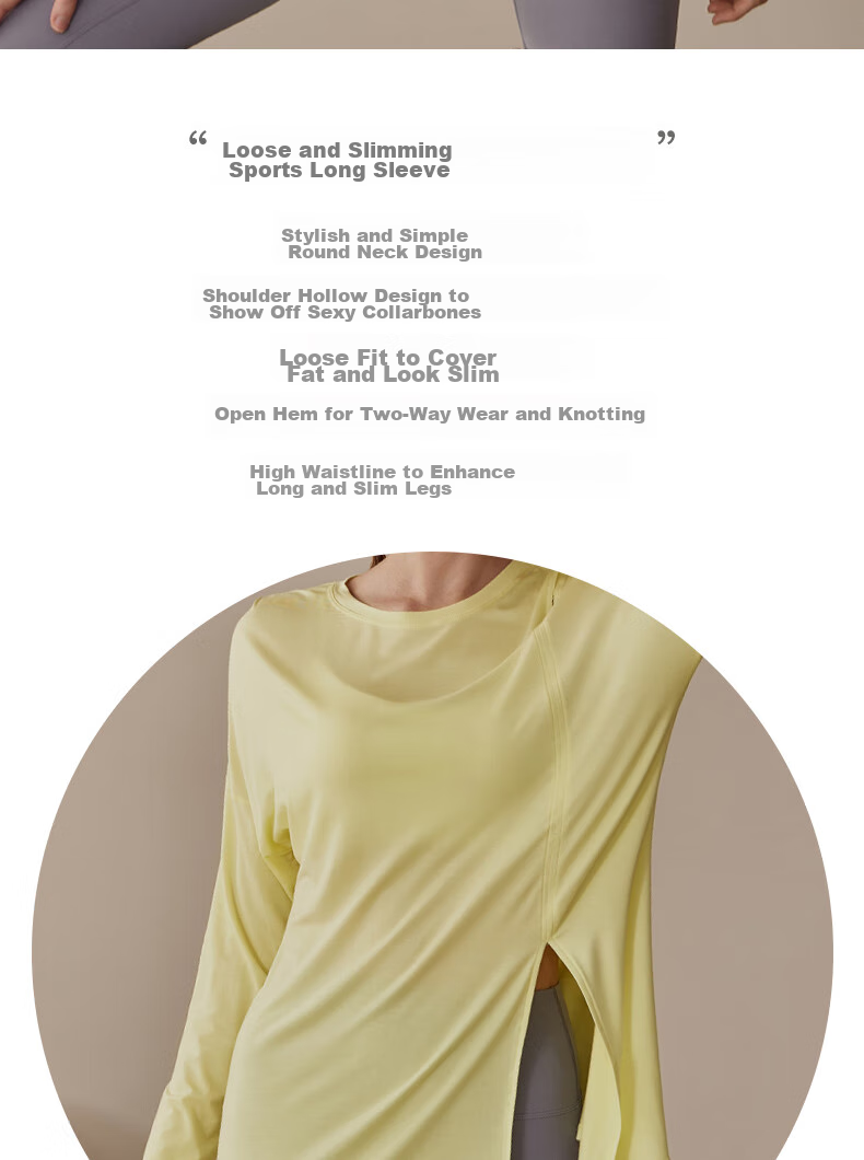 XUEXIMAN Yoga Long-Sleeve Top for Women, Elegant And Slimming Athletic Wear for Running, Fitness, Summer Pilates 2