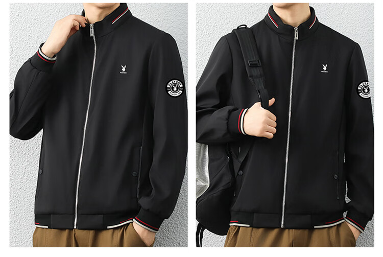 PLAYBOY Men's Autumn Winter Jacket Casual Baseball Jacket Trendy Japanese Style Premium Men's Clothing 18
