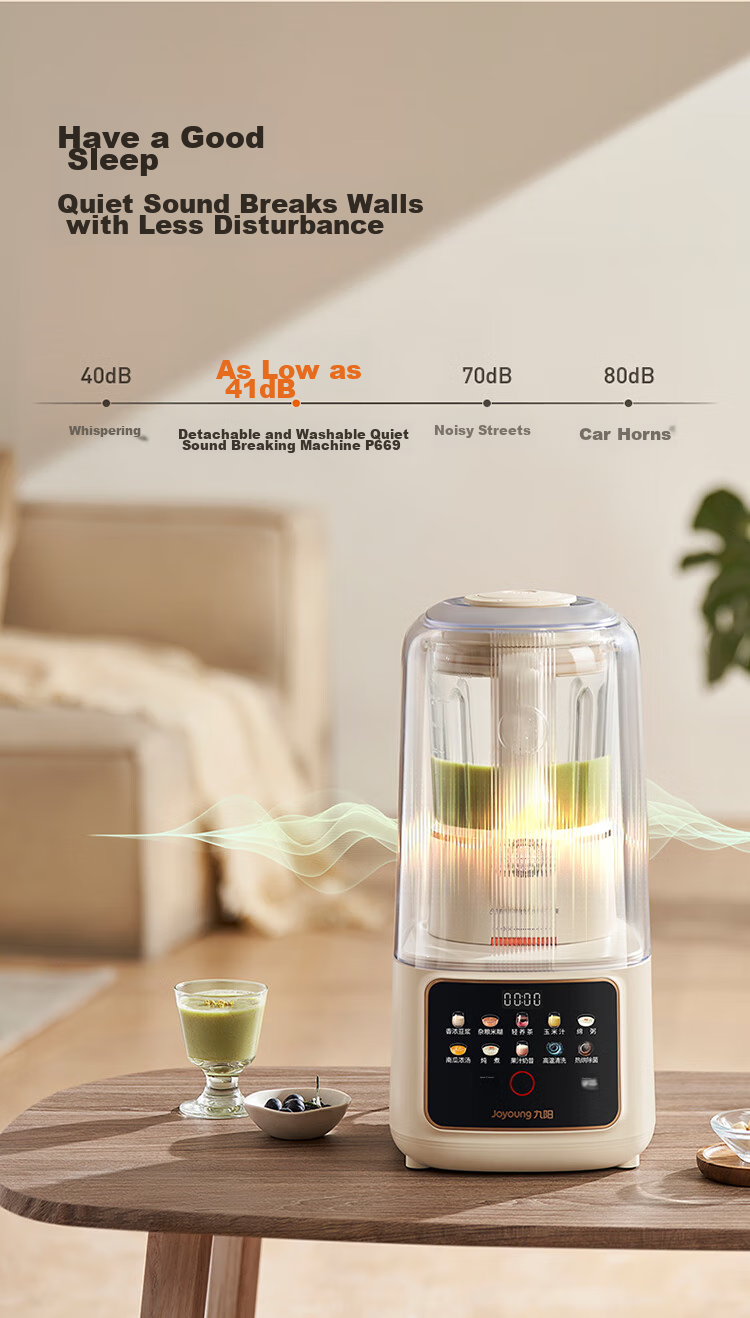 Joyoung High-Speed Blender, Home Use, Quiet Operation, Fully Automatic, Easy to Clean, 1.5L Capacity for Grains And Beans, Soy Milk Maker, P669 Model, Suitable for 2-4 People, with Subsidies 4