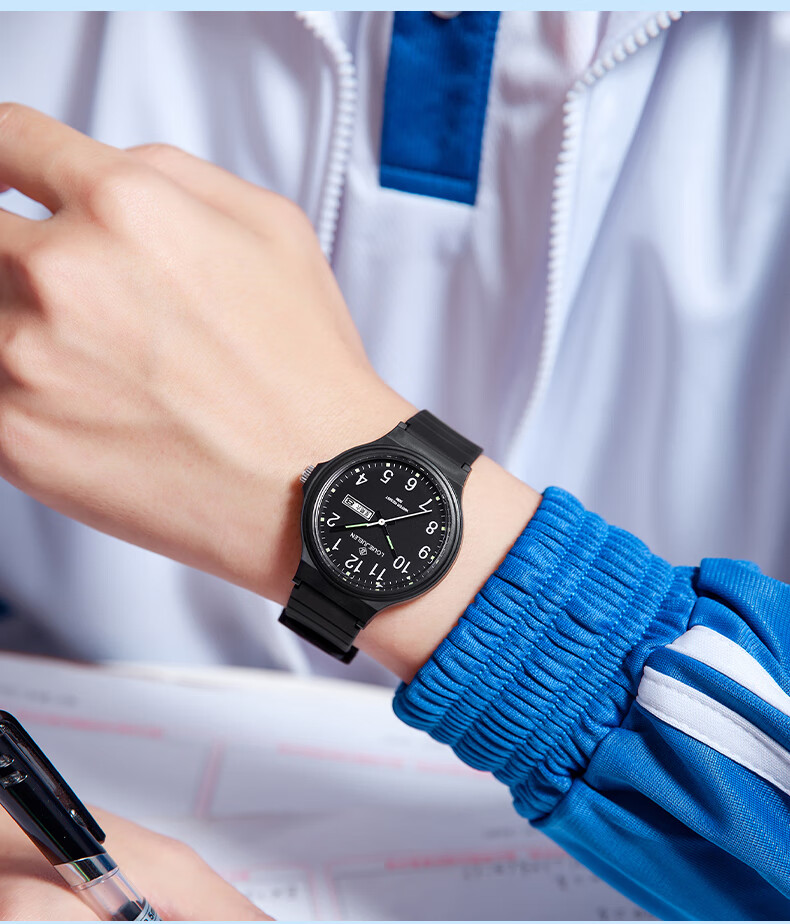 LOUIE JUELEN Student Exam Watch for Middle And High School Students, Quiet Mechanical Waterproof Quartz Watch for Teenage Girls And Boys 12