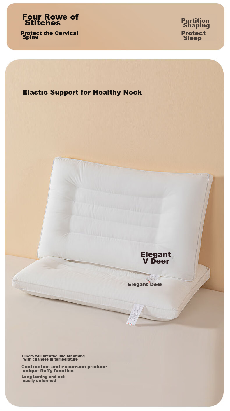 Yalu Ultra-Soft Student Pillow, Dormitory-Specific Pillow Core, Star-Rated Hotel Fiber Soft Pillow, Cervical Pillow, Single Piece 48x74cm 5