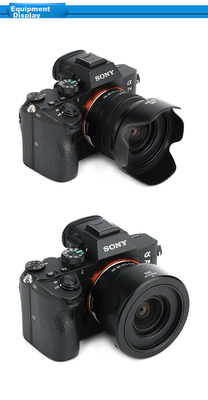 JJC Compatible with Sony 28-60 Lens Hood, 40.5mm, for 1650 16-50 A7c A6000 A6400 A6300 A6500 Mirrorless Camera Accessories 1