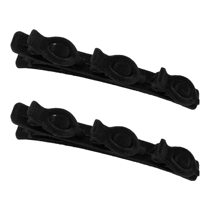 Meifuyu High Crown Hair Clip, Black *2, Bangs Clip, Side Duck-Bill Clip, Princess Head Lazy Small Claw Clip MF8743