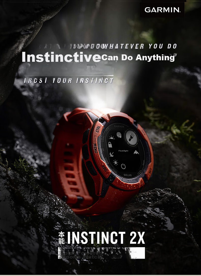 GARMIN Instinct 3 AMOLED Dark Abyss Black (50mm) Heart Rate Outdoor Running Cycling Sports Watch 1
