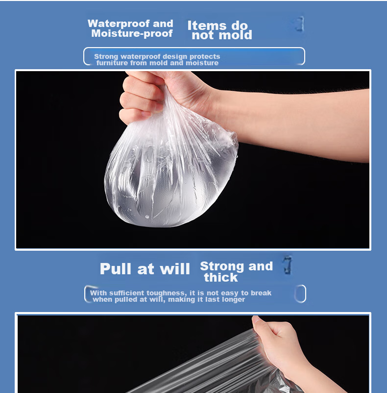 Jinghuisichuang Disposable Dust Cover, PE Thickened 20 Meters, Renovation Furniture Protection Film 4