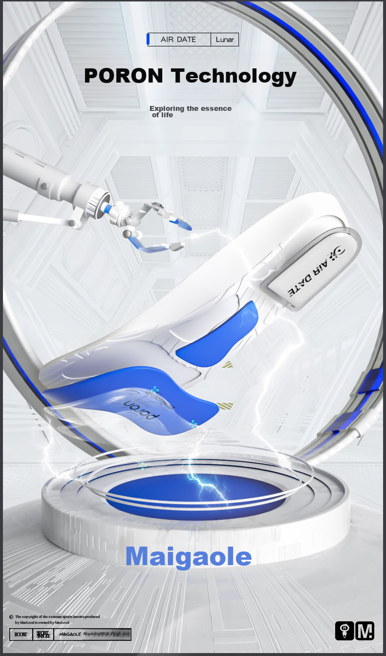 Maigaole Luna Air Cushion ZOOM Player Edition Basketball Shoe Insoles, High-Elasticity Shock-Absorbing, Thickened Sports Insoles, ZOOM 43-44 3