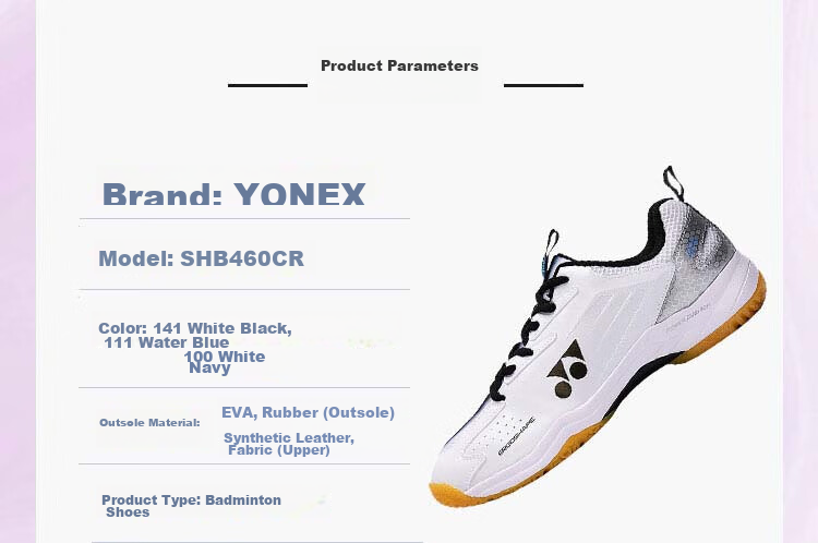 YONEX Badminton Shoes, Competition Training Power Cushion, Shock-Absorbing Breathable Sports Shoes, SHB470CR, Light Pink, Size 39 2