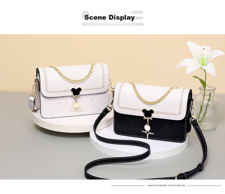 Aiqinghai Leather Handbag, Women's Crossbody Bag, Shoulder Bag, Small Square Bag, Brand Gift for Wife's Birthday, 520 Gift for Girlfriend 16