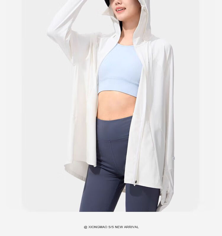 CAMEL Cool-Feeling Breathable Sun Protection Clothing for Women, Comfortable UV-Resistant Skin Coat [Panda Collaboration] A24BZ00175 L 21