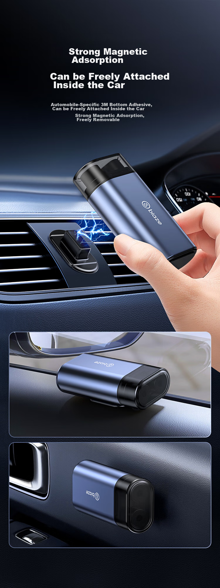 BIAZE Car Safety Hammer, Life-Saving Hammer, Window Breaker, Gun-Type Spring, Double Tungsten Steel Head, Built-In Cutter, Vehicle Escape Tool 9