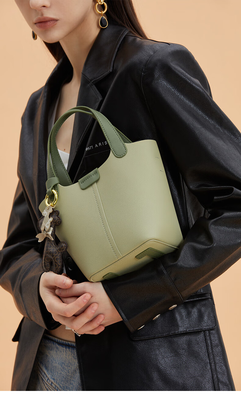 CASSILE Women's Handbag, Bucket Bag, Handheld Vegetable Basket, Light Luxury Tote Bag, Crossbody Bag, 520 Gift for Wife 1