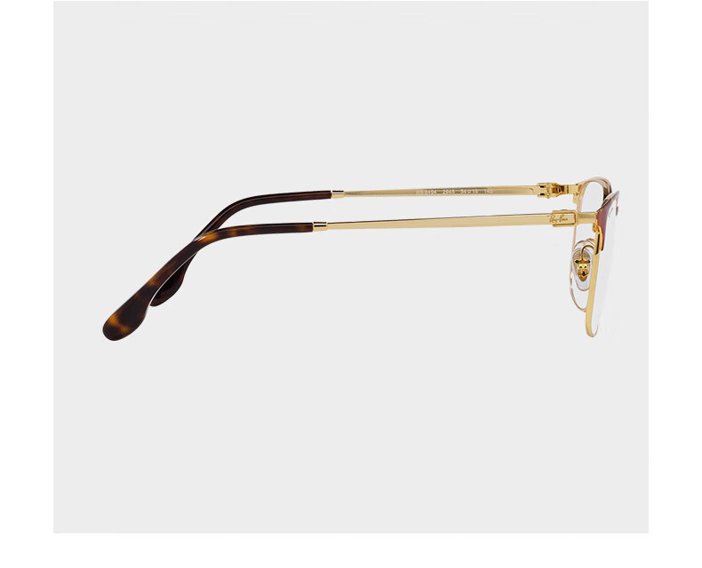 RayBan Optical Frame Metal Square Artistic Myopia Glasses Frame 0RX6494 Black with Silver Frame 56 Gift 12